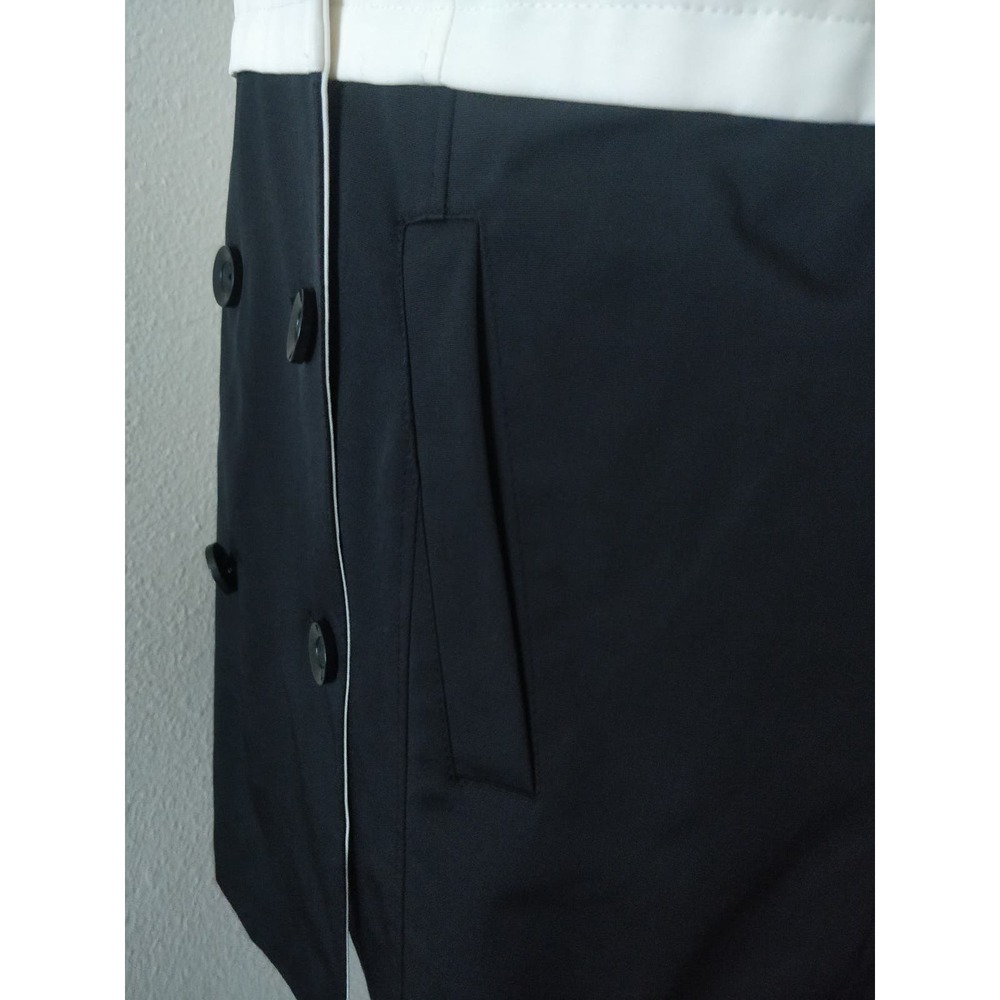 3/$20 Forever 21 Black White Colorblock Peacoat Trench Longline Jacket M - Picture 4 of 13
